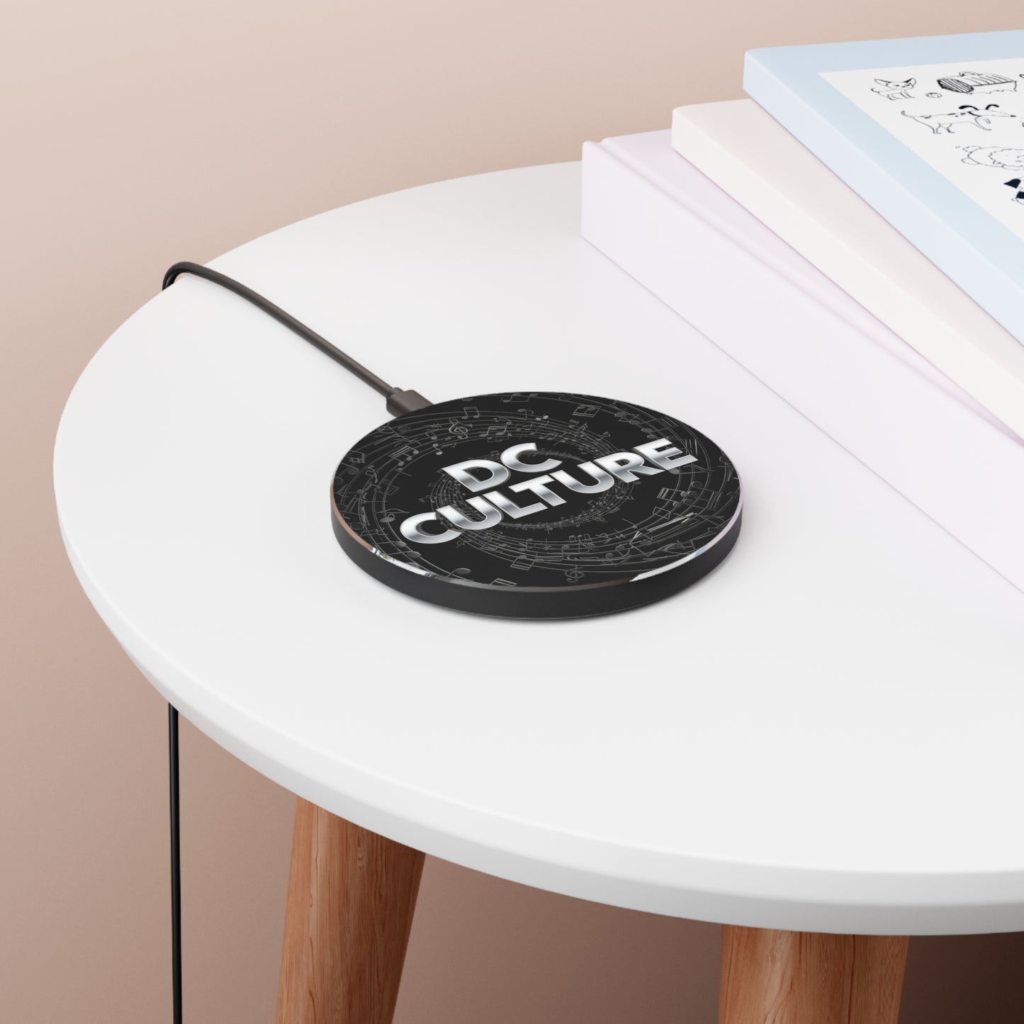DC Culture Wireless Charger - Music Enthusiast Gift, Fast Charging Pad, Tech Accessory for Home/Office, Perfect for Music Lovers